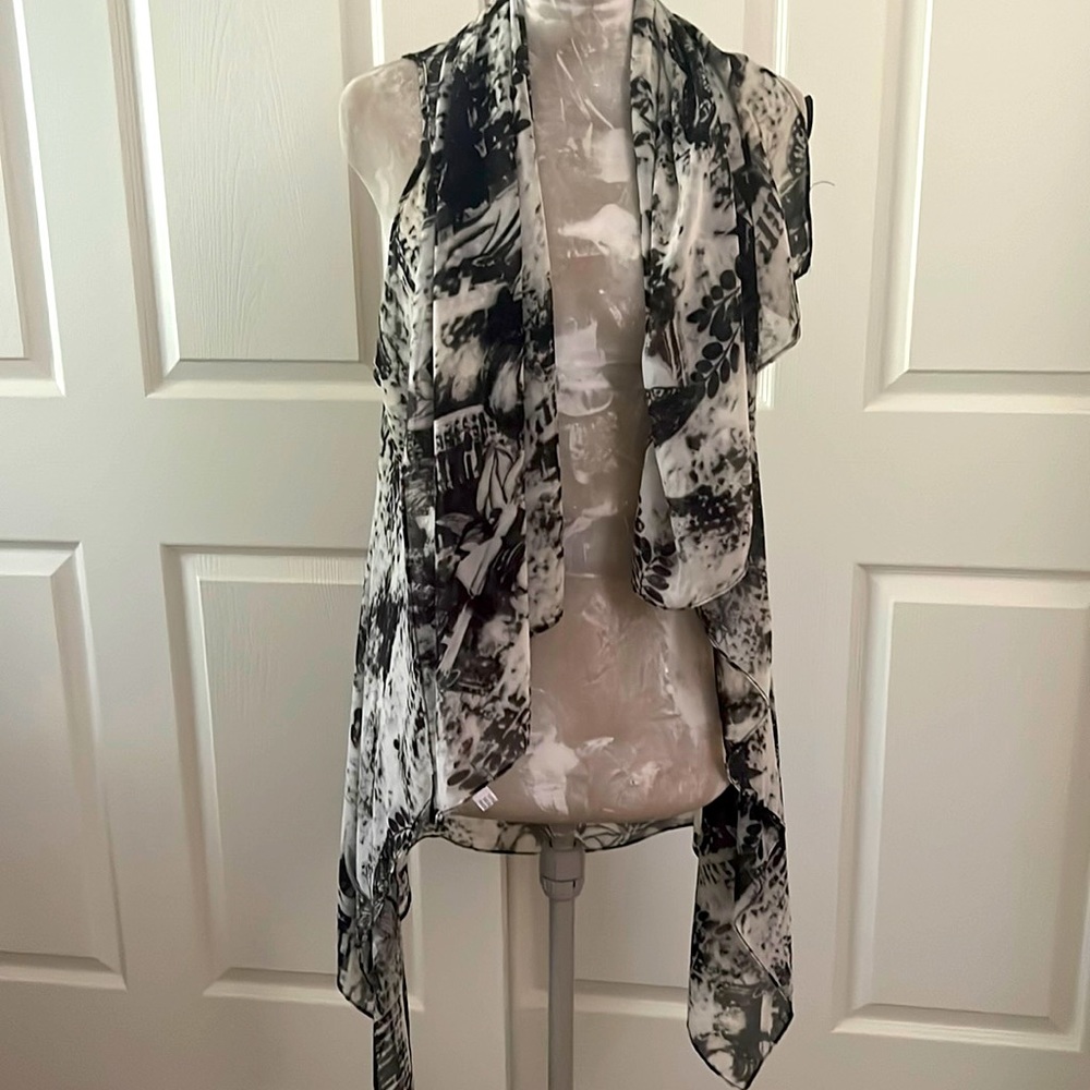 Butterfly Black and White Sheer Cardigan